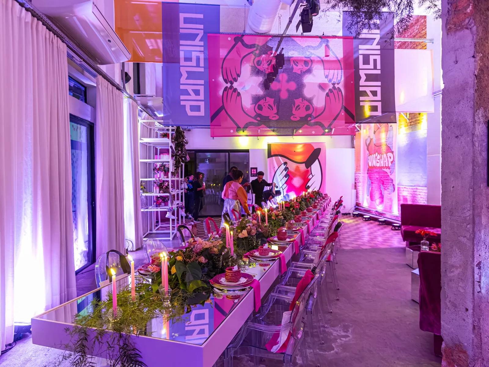 A Uniswap House room during the programme.