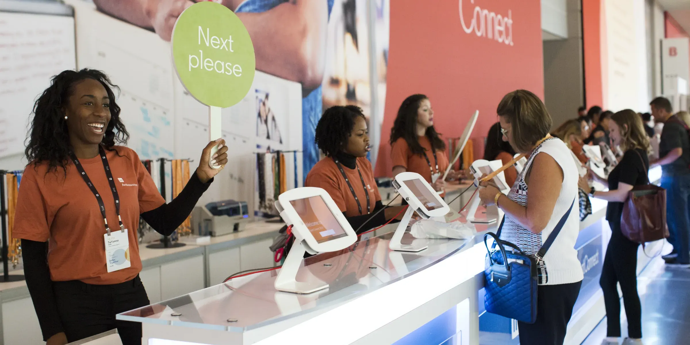 The LinkedIn Talent Connect welcome desk.
